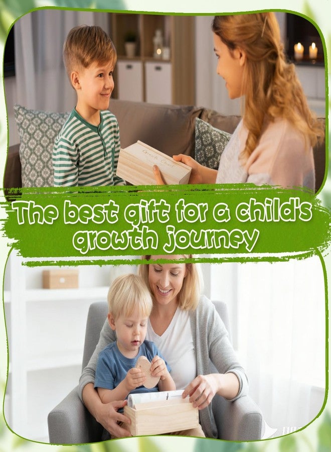 DoubleFill لوحة قياس طول الأطفال DoubleFill الجدارية مع صندوق خشبي تذكاري وخطاف، 7 أقدام، لوحة قياس طول الأطفال من القماش، لوحة تتبع نمو الطفل، ديكور جداري قابل للإزالة لغرفة الأطفال (قوس قزح). - Image 5